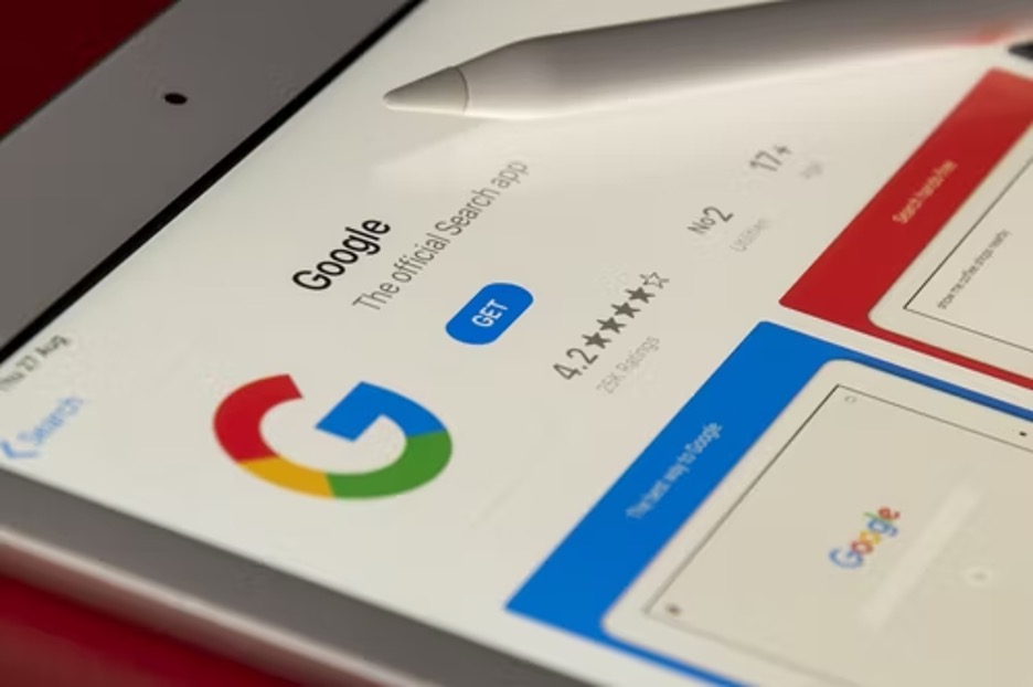The Google app on a tablet with a stylus on the screen