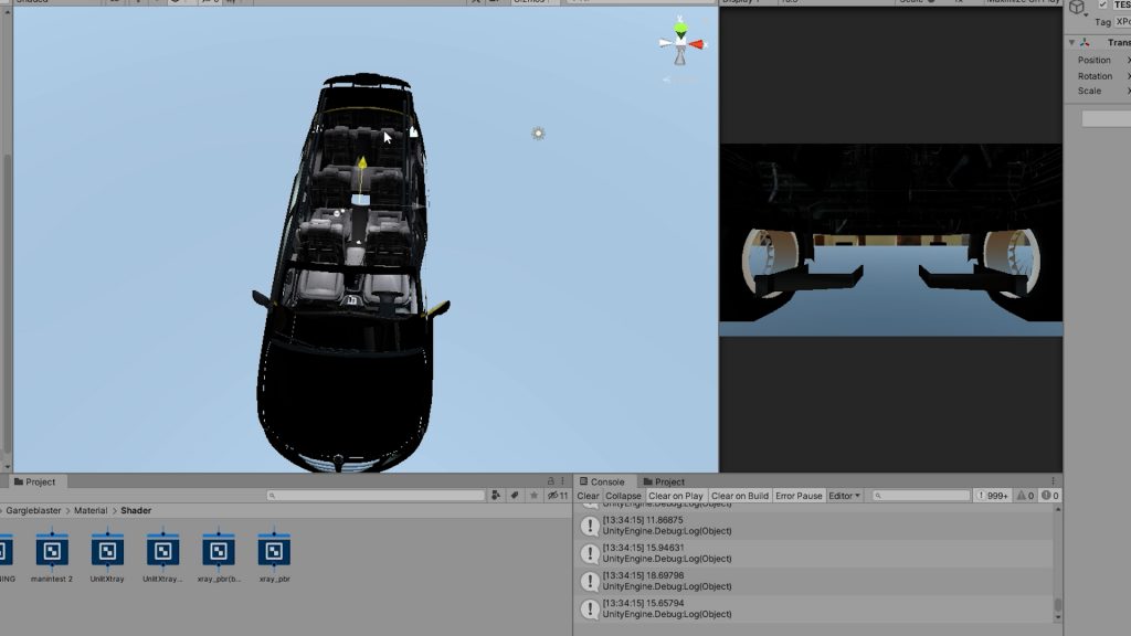 side view sample applying x-ray to models